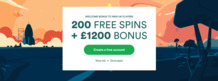 1200 GBP and 200 free spins at Casumo