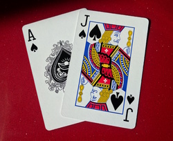 Blackjack Cards Ace and Joker