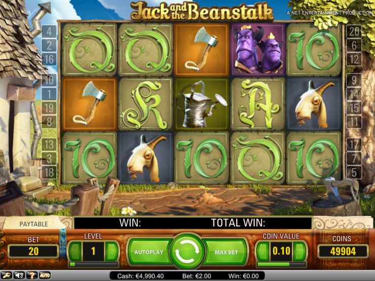Free slot machine Jack and the Beanstalk