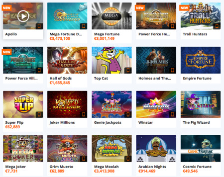 Jackpot slots at Betsson Online Casino