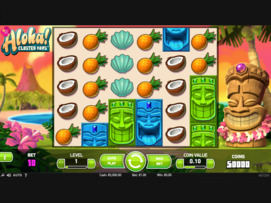 Play free Aloha! Cluster Pays slot by NetEnt