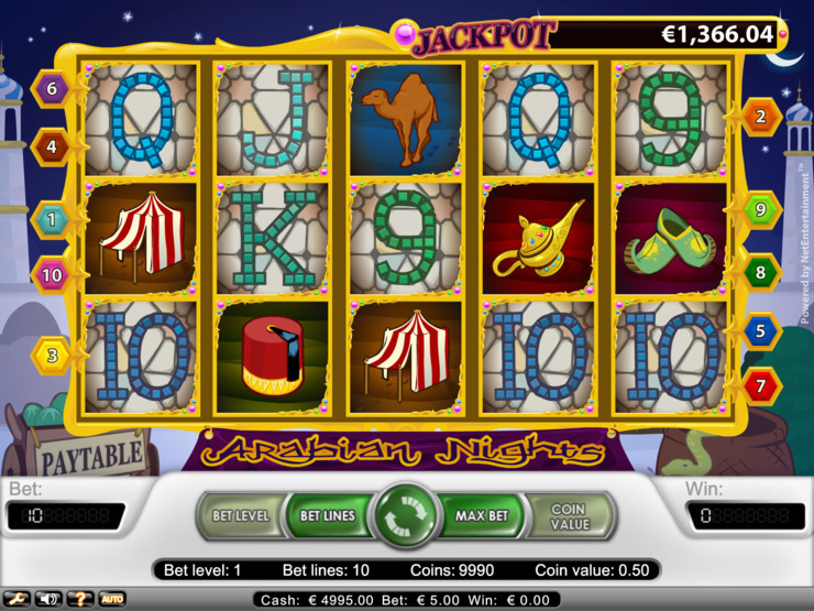 Play free Arabian Nights slot by NetEnt