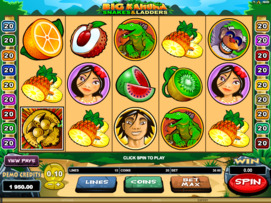 Play free Big Kahuna Snakes and Ladders slot by Microgaming