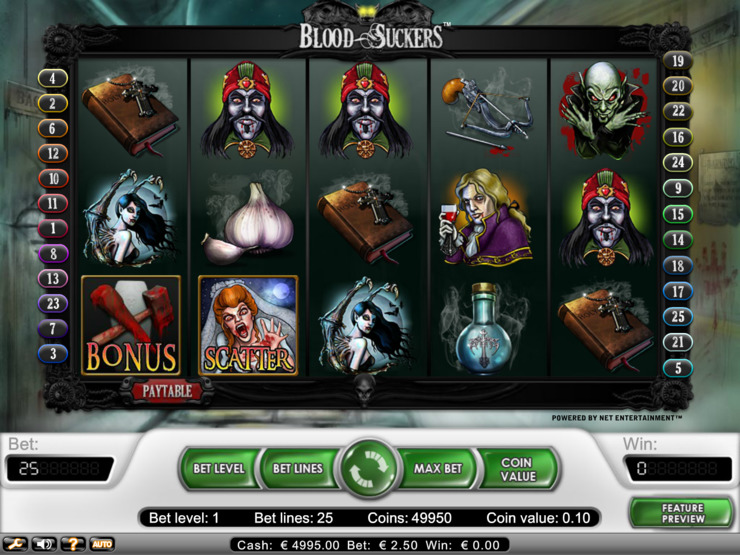 Play free Blood Suckers slot by NetEnt