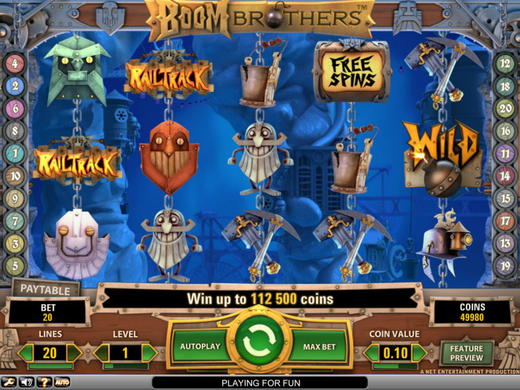 Boom brothers slot game