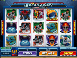 Play free Break Away slot by Microgaming