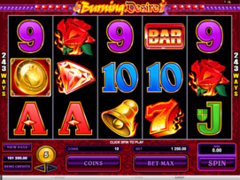 Play free Burning Desire slot by Microgaming