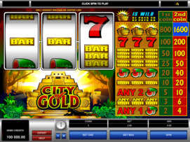 Play free City of Gold slot by Microgaming