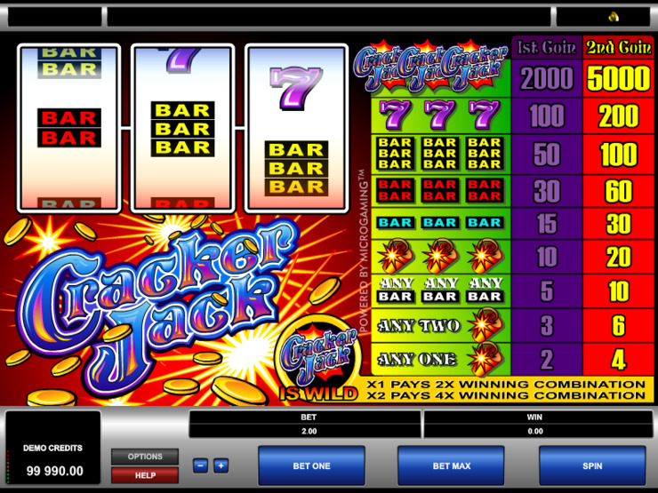 Play free Cracker Jack slot by Microgaming