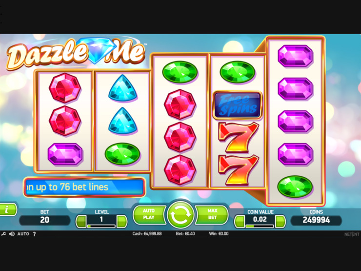 Play free Dazzle Me slot by NetEnt