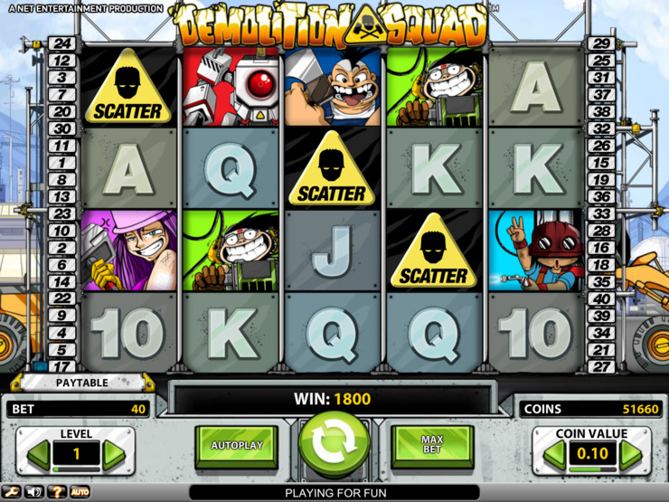 Play free Demolition Squad slot by NetEnt