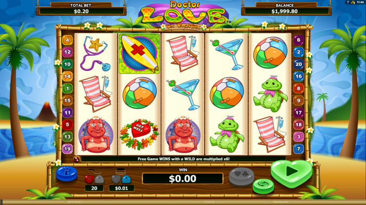 Play free Doctor Love on Vacation slot by Microgaming