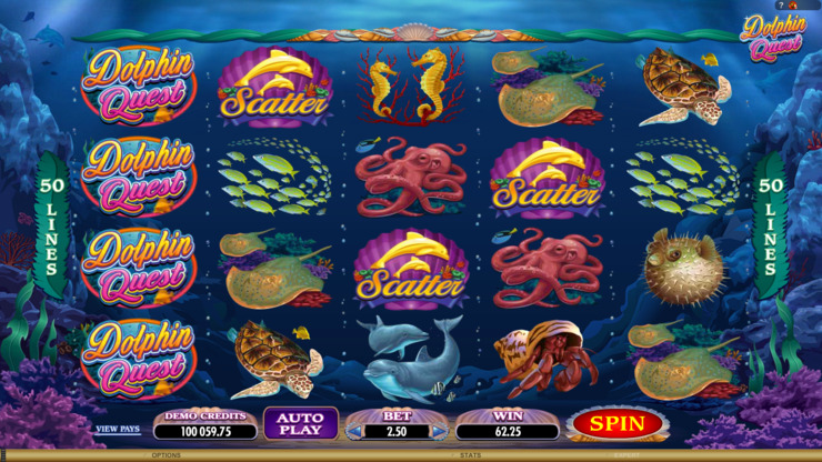 Play free Dolphin Quest slot by Microgaming