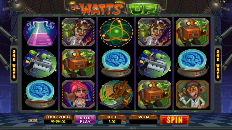 Play free Dr Watts Up slot by Microgaming