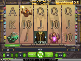 Play free Egyptian Heroes slot by NetEnt