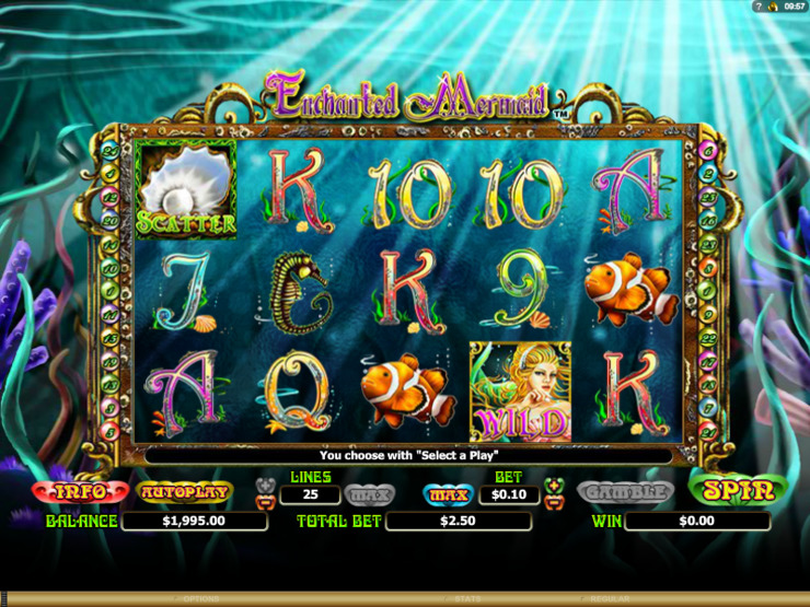 Play free Enchanted Mermaid slot by Microgaming