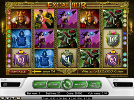 Play free Excalibur slot by NetEnt