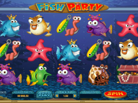 Play free Fish Party slot by Microgaming