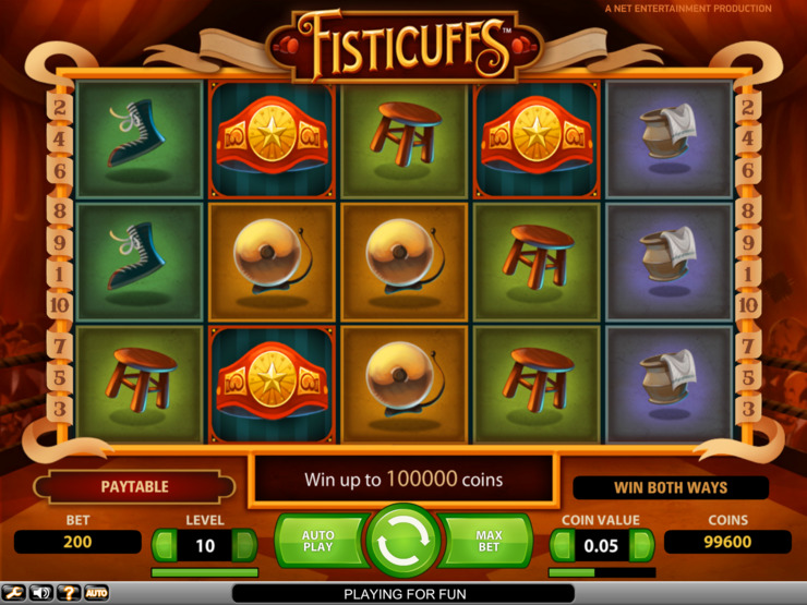 Play free Fisticuffs slot by NetEnt