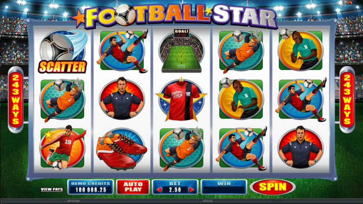 Play free Football Star slot by Microgaming