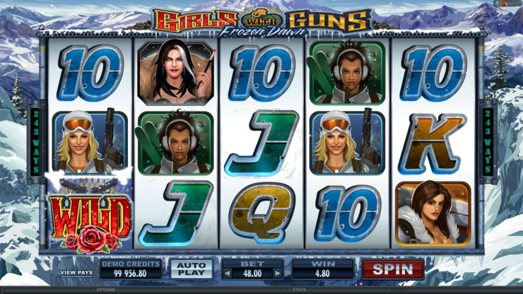 Play free Girls With Guns Frozen Dawn slot by Microgaming