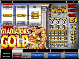 Play free Gladiators Gold slot by Microgaming