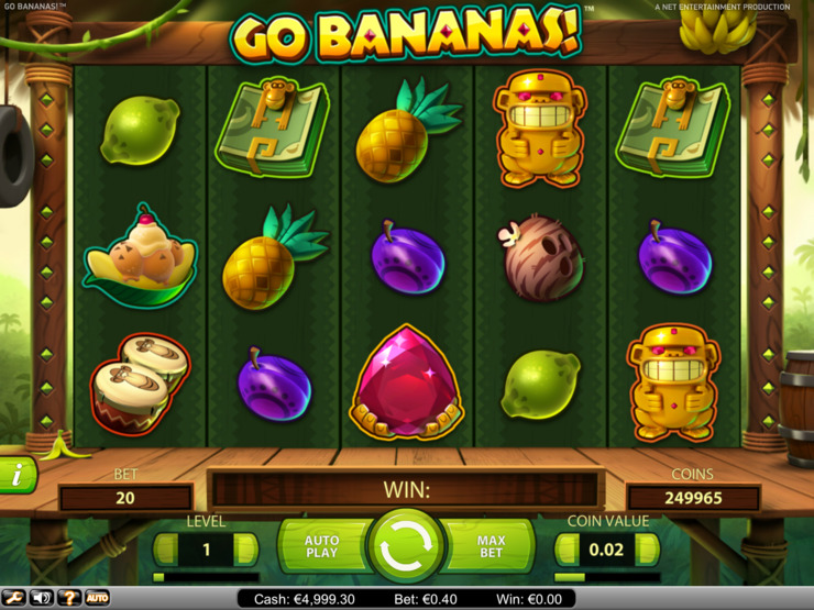 Play free Go Bananas! slot by NetEnt