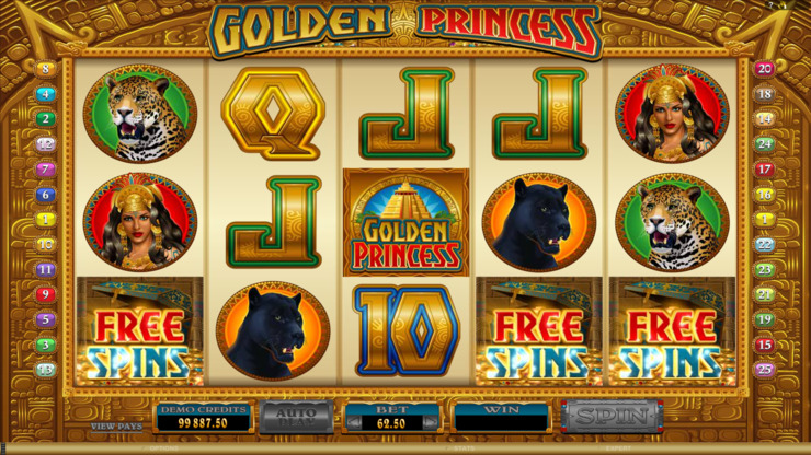Play free Golden Princess slot by Microgaming