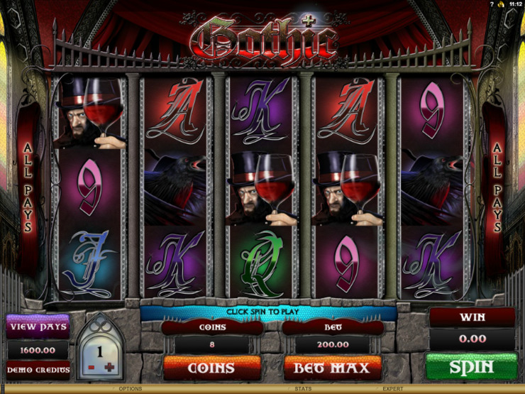 Play free Gothic slot by Microgaming