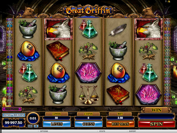 Play free Great Griffin slot by Microgaming