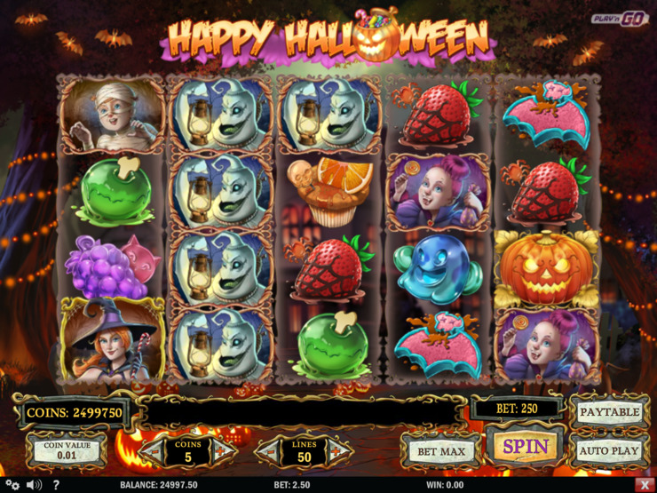 Play free Happy Halloween slot by Play'n GO