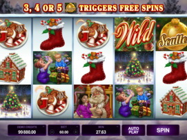 Play free Happy Holidays slot by Microgaming