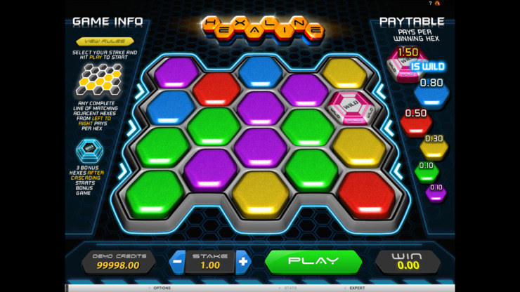 Play free Hexaline slot by Microgaming