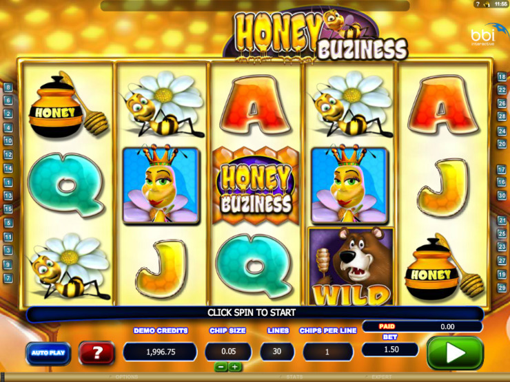 Play free Honey Buziness slot by Microgaming