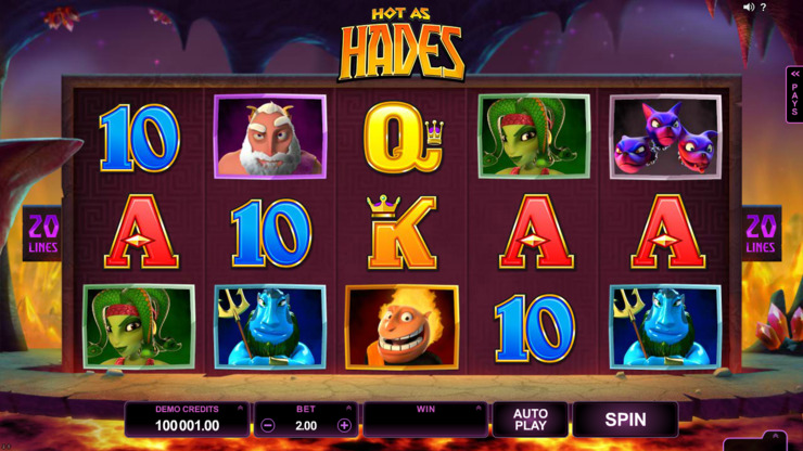 Play free Hot as Hades slot by Microgaming
