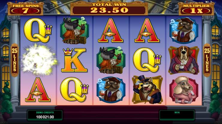 Play free Hound Hotel slot by Microgaming