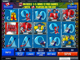 Play free Ice Hockey slot by Microgaming