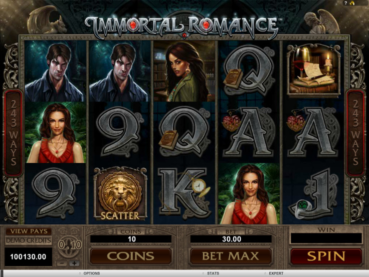 Play free Immortal Romance slot by Microgaming