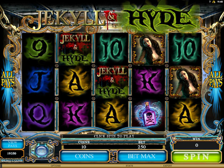 Play free Jekyll and Hyde slot by Microgaming