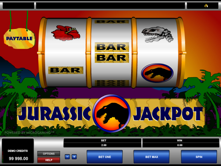 Play free Jurassic Jackpot slot by Microgaming