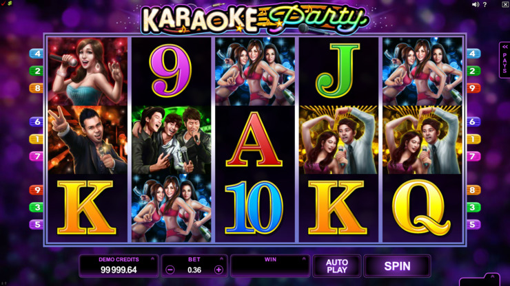 Play free Karaoke Party slot by Microgaming