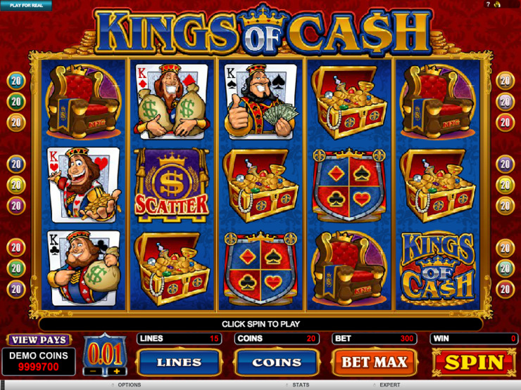 Play free Kings of Cash slot by Microgaming