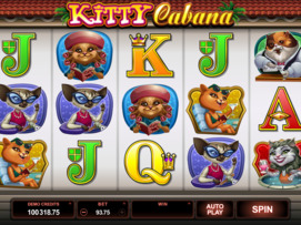 Play free Kitty Cabana slot by Microgaming