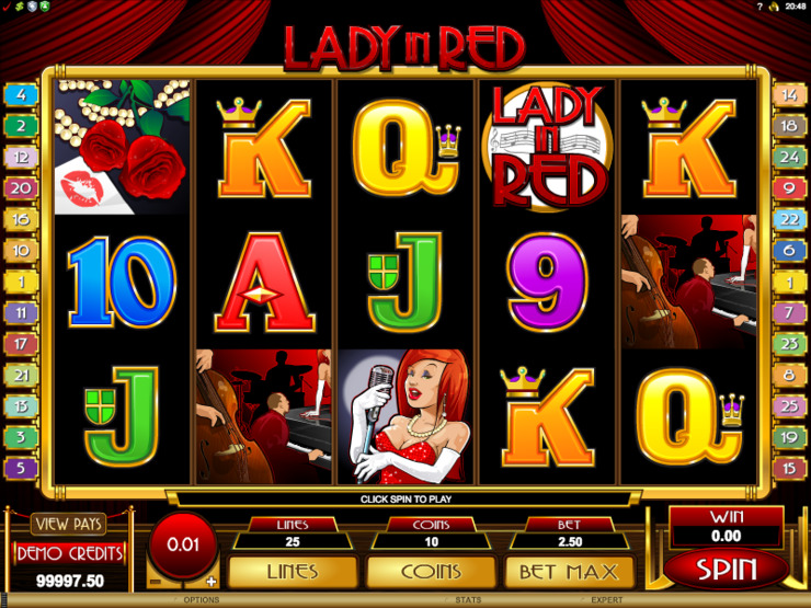 Play free Lady in Red slot by Microgaming