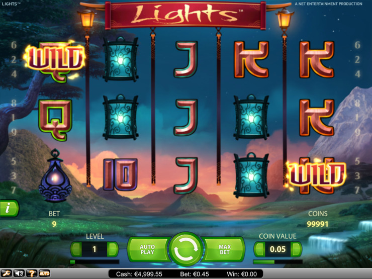 Play free Lights slot by NetEnt