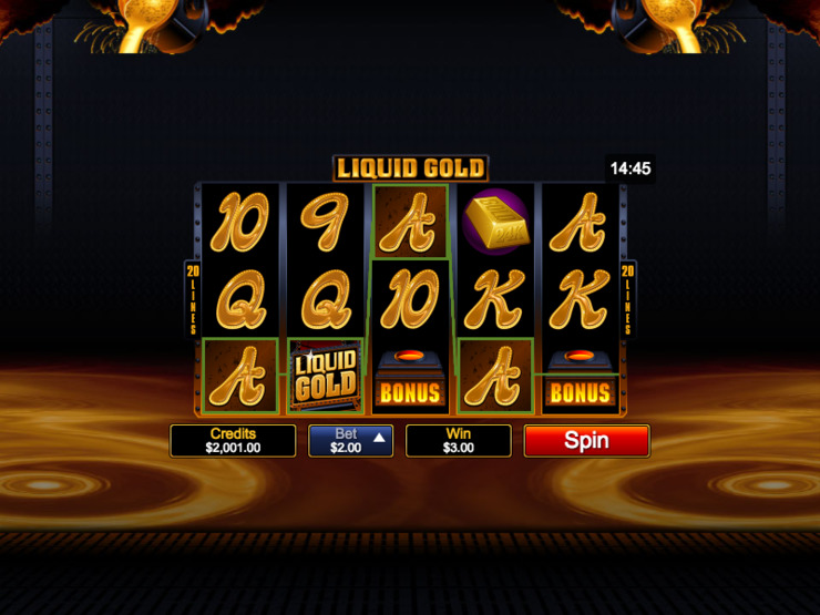 Play free Liquid Gold slot by Microgaming