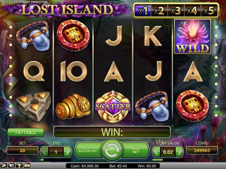 Play free Lost Island slot by NetEnt