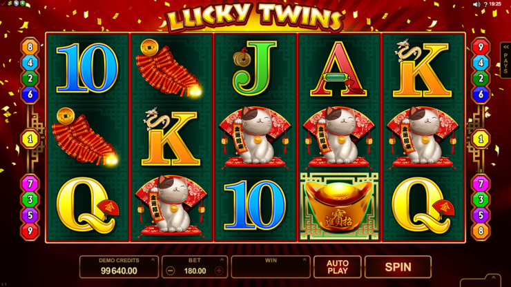 Play free Lucky Twins slot by Microgaming