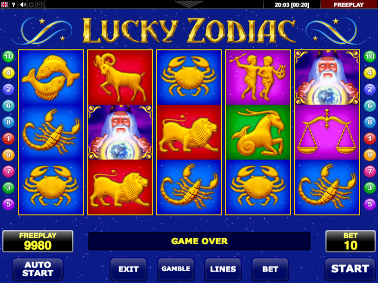 Play free Lucky Zodiac slot by Microgaming