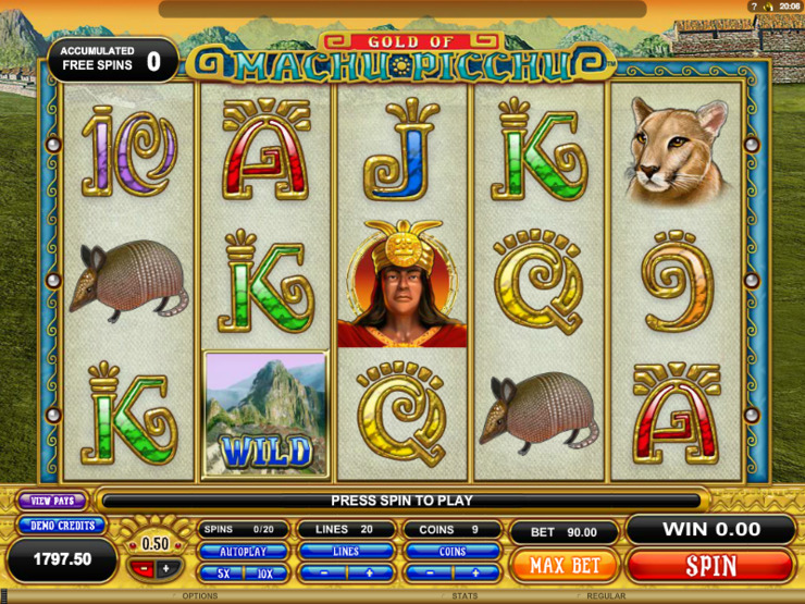 Play free Machu Picchu slot by Microgaming